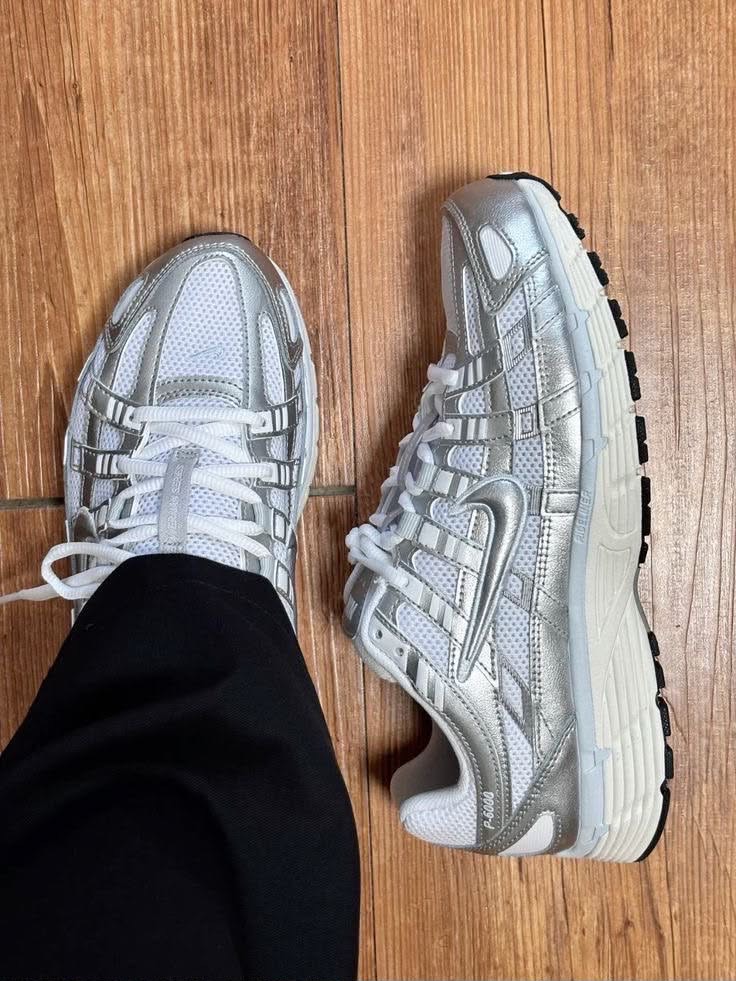 Nike P-6000 White Silver